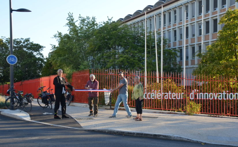 Inauguration d’une piste cyclable intermittente