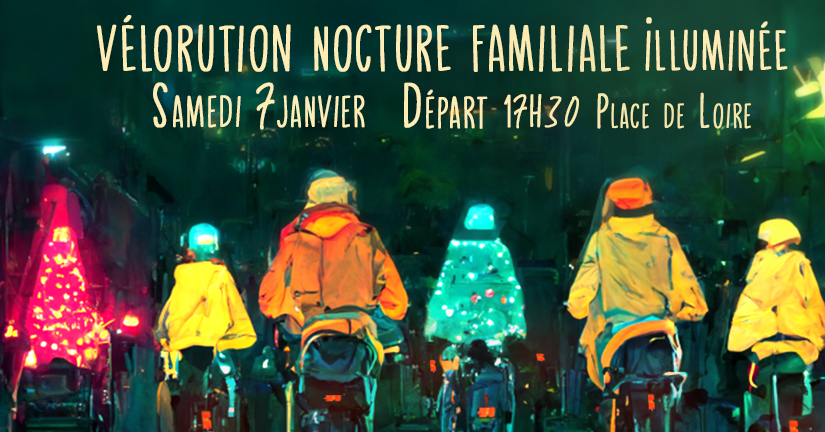 Vélorution en lumières le 7 janvier 2023